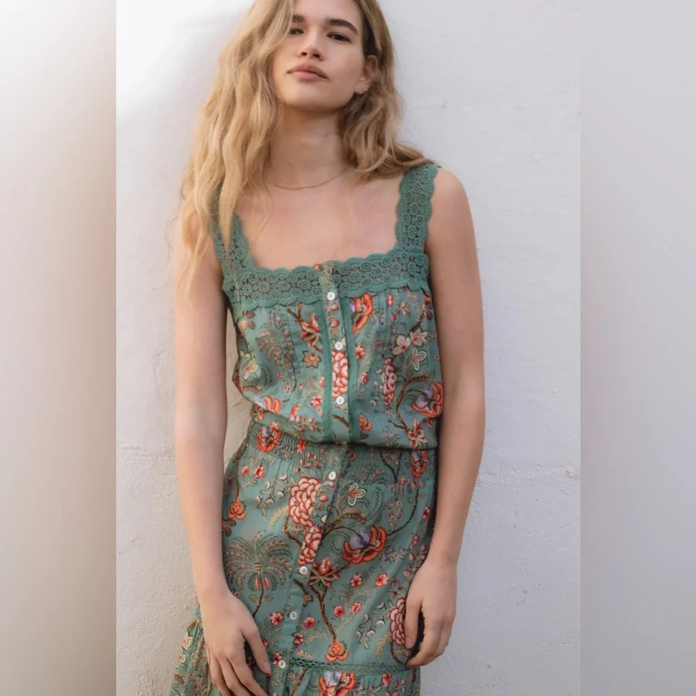 LAST FEW Sonmer Martina Dress Aqua - Picture 2 of 3
